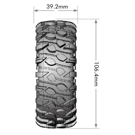 Cr-Rowdy class 1 tires + Rims 1.9" Black 1/10 (x2) Louise RC Louise RC L-T3347VB - 2 L-T3347VB-Cr-Rowdy class 1 tires + Rims 1.9" Black 1/10 (x2) Louise RC - L-T3347VB