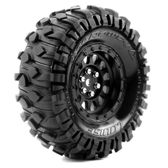 Cr-Rowdy class 1 tires + Rims 1.9" Black 1/10 (x2) Louise RC Louise RC L-T3347VB - 1 L-T3347VB-Cr-Rowdy class 1 tires + Rims 1.9" Black 1/10 (x2) Louise RC - L-T3347VB