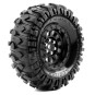 L-T3347VB-Cr-Rowdy class 1 tires + Rims 1.9" Black 1/10 (x2) Louise RC