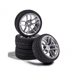 Roues 10 rayons gris 26mm 1/10 (4) Carson Carson 500900160 - 1