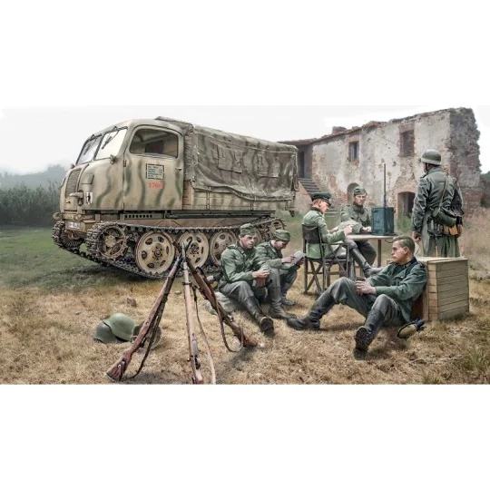 Véhicule Steyr RSO/01 et Soldats Allemands 1/35 Italeri Italeri I6549 - 1 I6549-Véhicule Steyr RSO/01 et Soldats Allemands 1/35 Italeri - I6549