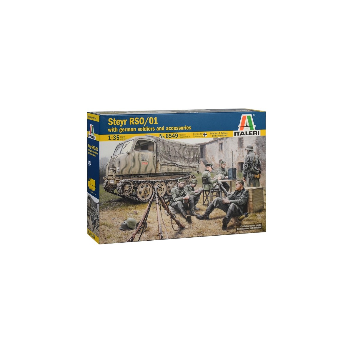 Steyr RSO/01 vehicle and German Soldiers 1/35 Italeri Italeri I6549 - 2 Steyr RSO/01 vehicle and German Soldiers 1/35 Italeri Italeri I6549 - 2