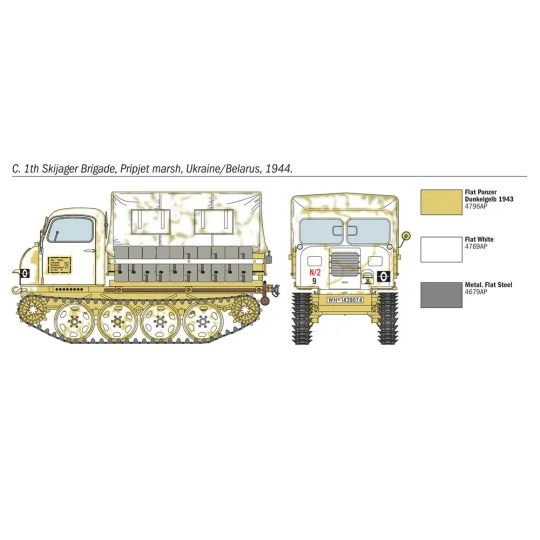 I6549-Steyr RSO/01 vehicle and German Soldiers 1/35 Italeri - I6549