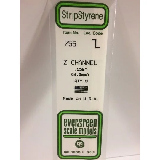 Profile Z 4.0x350mm Ref: 755 - Evergreen - S1370755 S1370755-Z-profile 4.0x350mm Ref: 755 - Evergreen - S1370755