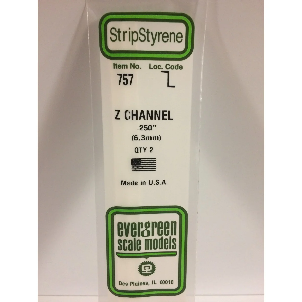 Z-profile 6.3x350mm Ref: 757 - Evergreen - S1370757 - S1370757