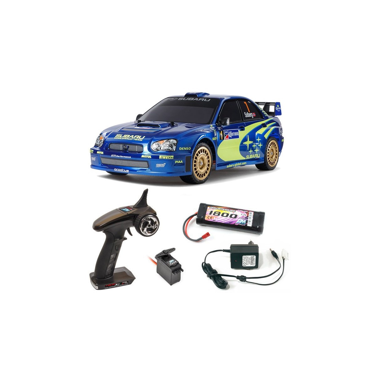 Subaru Impreza Mexico 04 TT01E Kit RTR Combo Tamiya Tamiya 47372L - 1