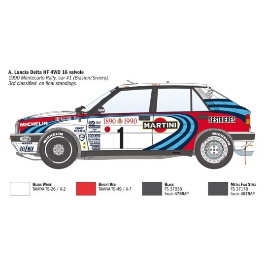 I4709-Lancia Delta HF Integrale 1/12 Italeri