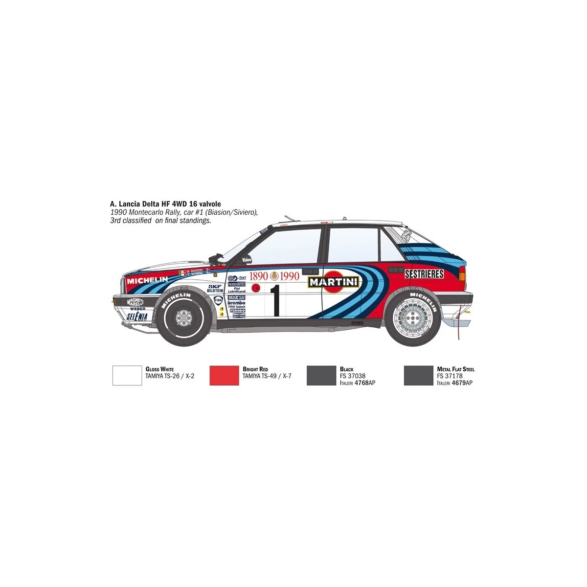 Lancia Delta HF Integrale 1/12 Italeri Italeri I4709 - 5 Lancia Delta HF Integrale 1/12 Italeri Italeri I4709 - 5