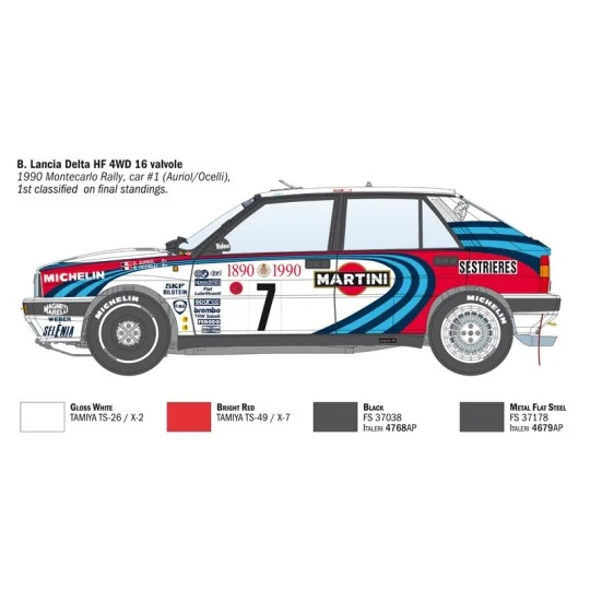 Lancia Delta HF Integrale 1/12 Italeri Italeri I4709 - 6 I4709-Lancia Delta HF Integrale 1/12 Italeri - I4709