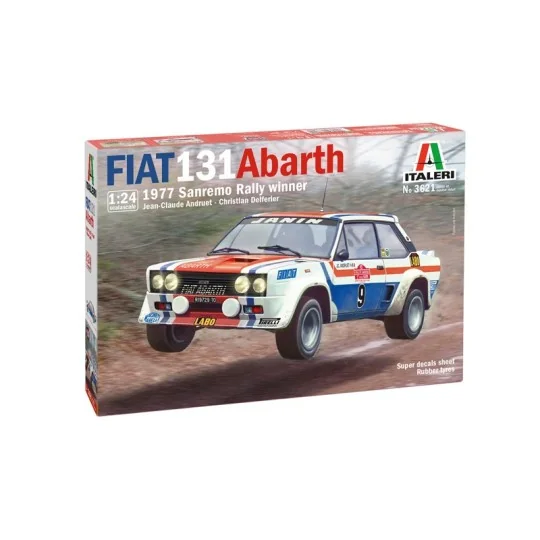I3621-FIAT Abarth 131 San Remo 1977 Rally 1/24 Italeri