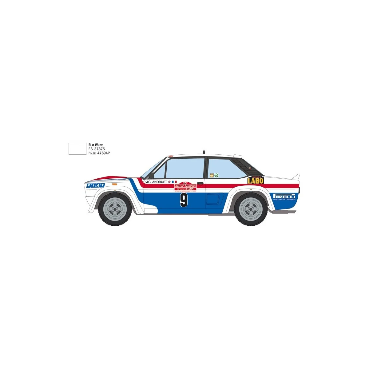 FIAT Abarth 131 San Remo 1977 Rally 1/24 Italeri Italeri I3621 - 4 FIAT Abarth 131 San Remo 1977 Rally 1/24 Italeri Italeri I3621 - 4
