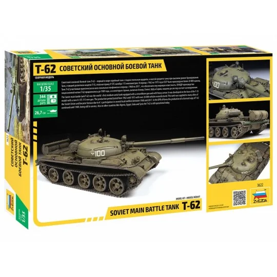 Z3622-Soviet tank T-62 1/35 Zvezda - Z3622