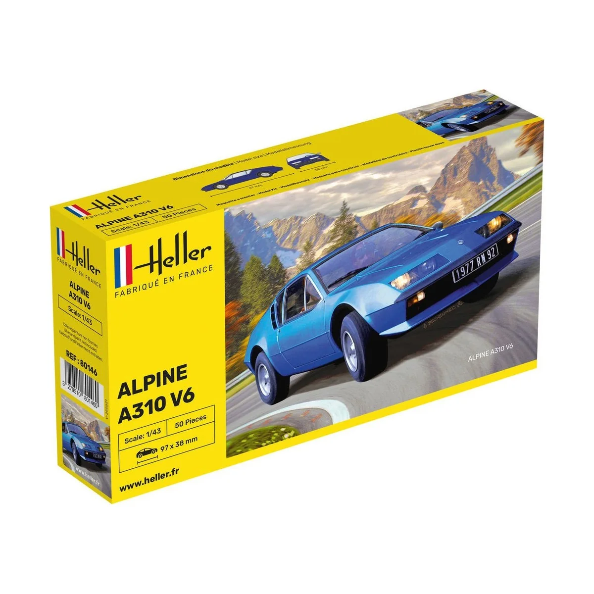 Alpine A310 V6 1/43 Heller Heller HEL-80146 - 1 Alpine A310 V6 1/43 Heller Heller HEL-80146 - 1