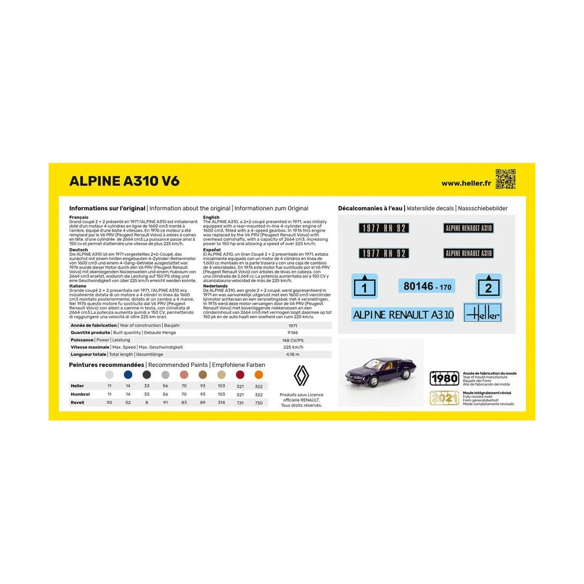 Alpine A310 V6 1/43 Heller Heller HEL-80146 - 3