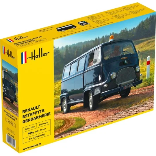 Renault Estafette Gendarmerie 1/24 Heller Heller 80742 - 1 HEL-80742-Renault Estafette Gendarmerie 1/24 Heller - HEL-80742