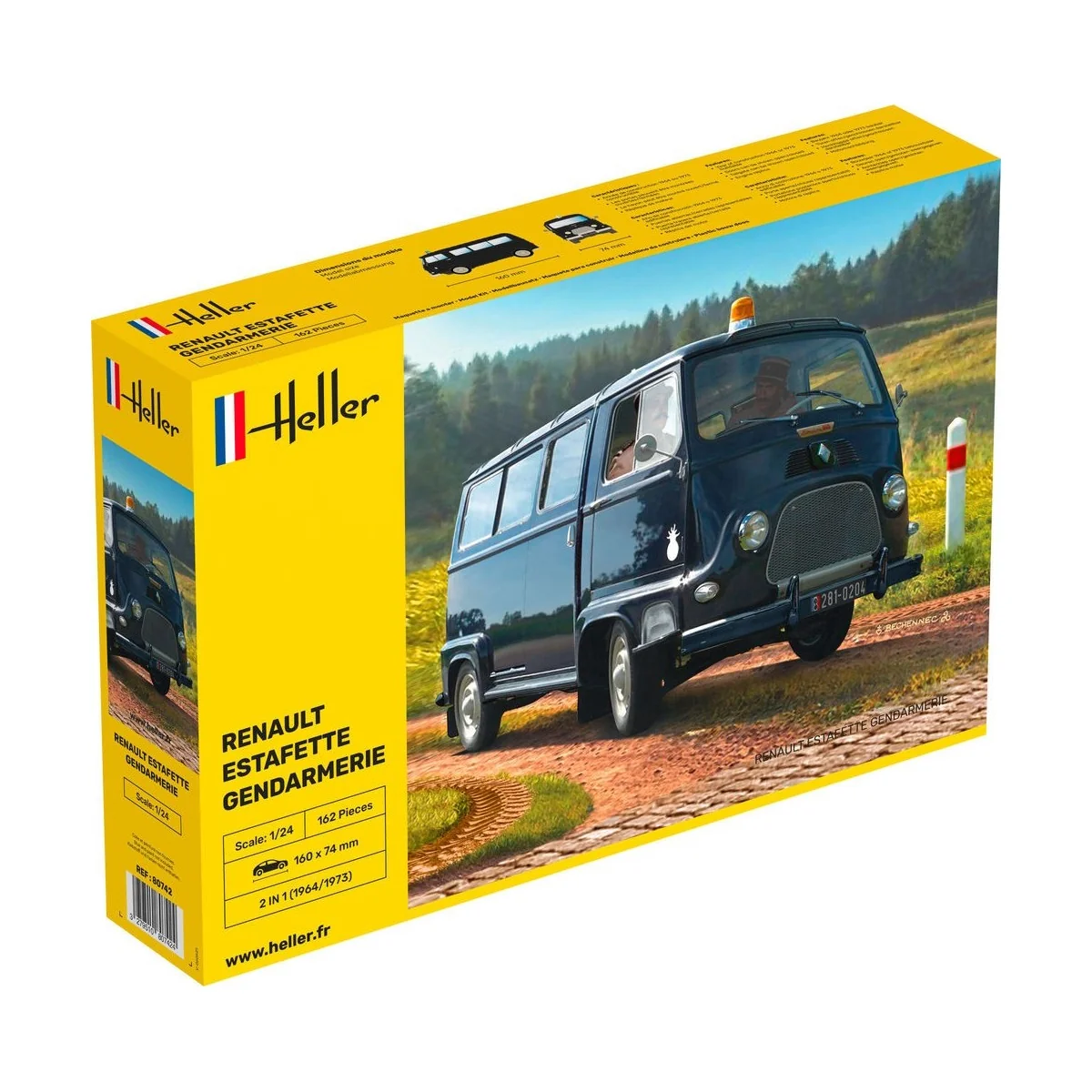 Renault Estafette Gendarmerie 1/24 Heller Heller 80742 - 1 Renault Estafette Gendarmerie 1/24 Heller Heller 80742 - 1