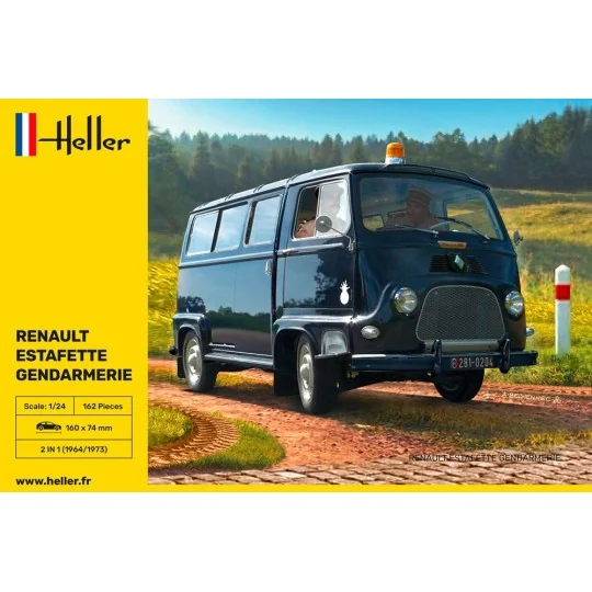 Renault Estafette Gendarmerie 1/24 Heller Heller 80742 - 2 HEL-80742-Renault Estafette Gendarmerie 1/24 Heller - HEL-80742