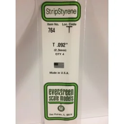 Profile T 2.3x350mm Ref: 764 - Evergreen - S1370764
