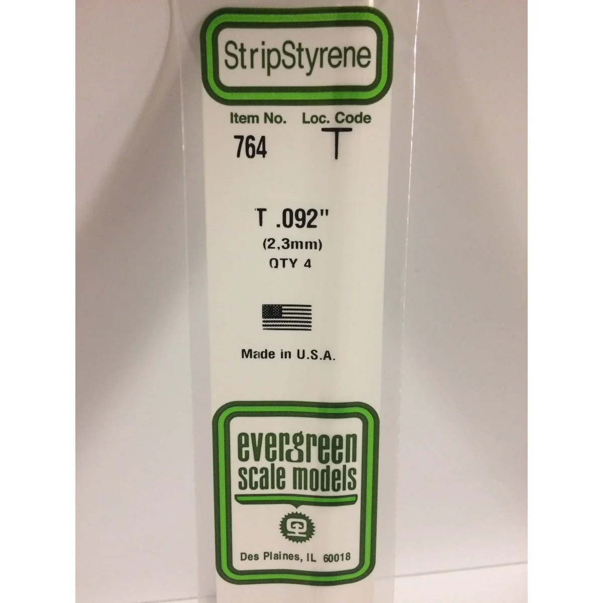 Profile T 2.3x350mm Ref: 764 - Evergreen - S1370764 Profile T 2.3x350mm Ref: 764 - Evergreen - S1370764