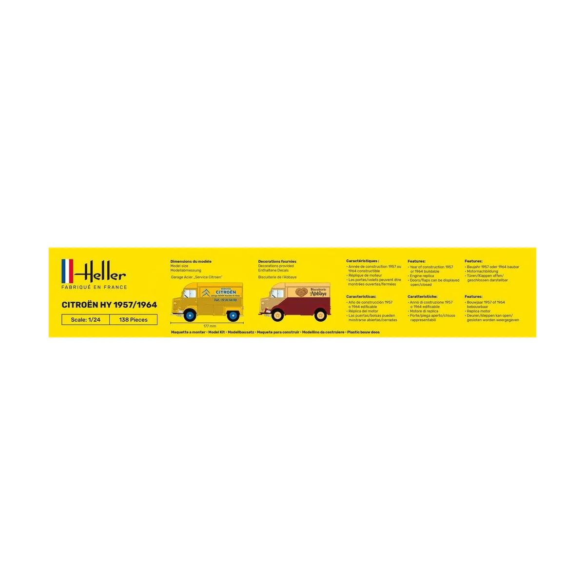 Cotroën HY 1/24 Heller Heller 80744 - 4 Cotroën HY 1/24 Heller Heller 80744 - 4