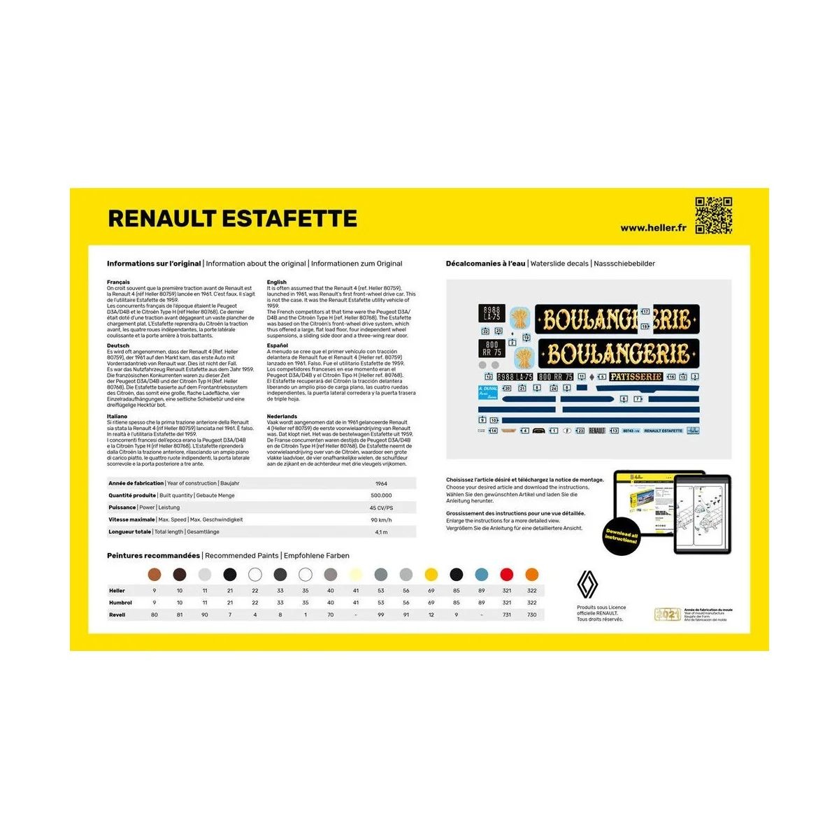 Renault Estafette 1/24 Heller + glue and paints Heller HEL-56743 - 3