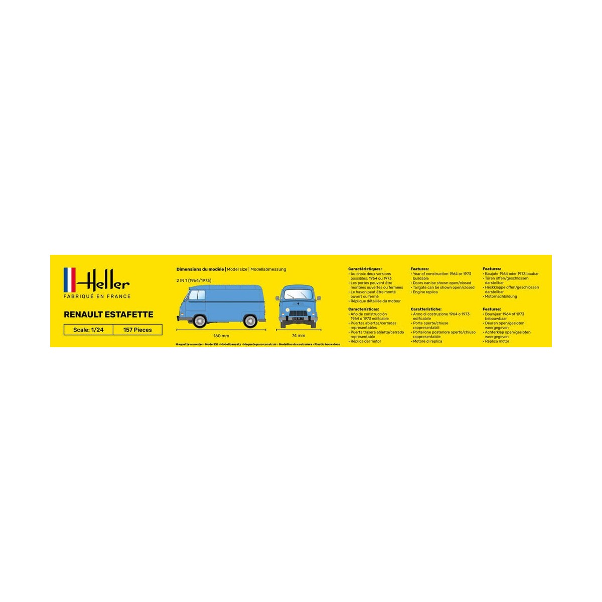 Renault Estafette 1/24 Heller + glue and paints Heller HEL-56743 - 4