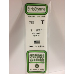 Profilé T 3.1x350mm Ref : 765 - Evergreen Evergreen S1370765 - 1