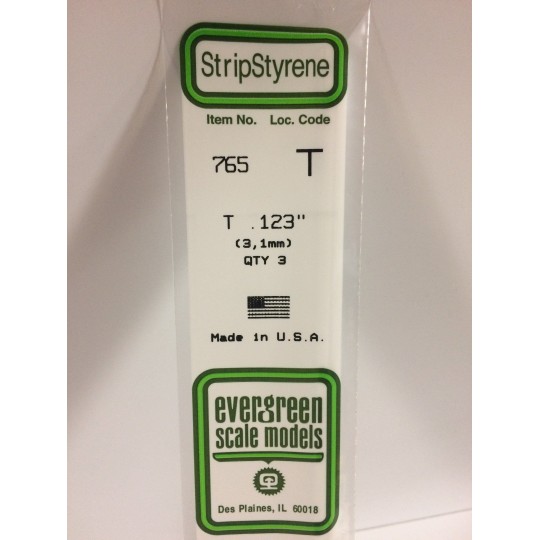 Profile T 3.1x350mm Ref: 765 - Evergreen - S1370765 S1370765-T-profile 3.1x350mm Ref: 765 - Evergreen - S1370765