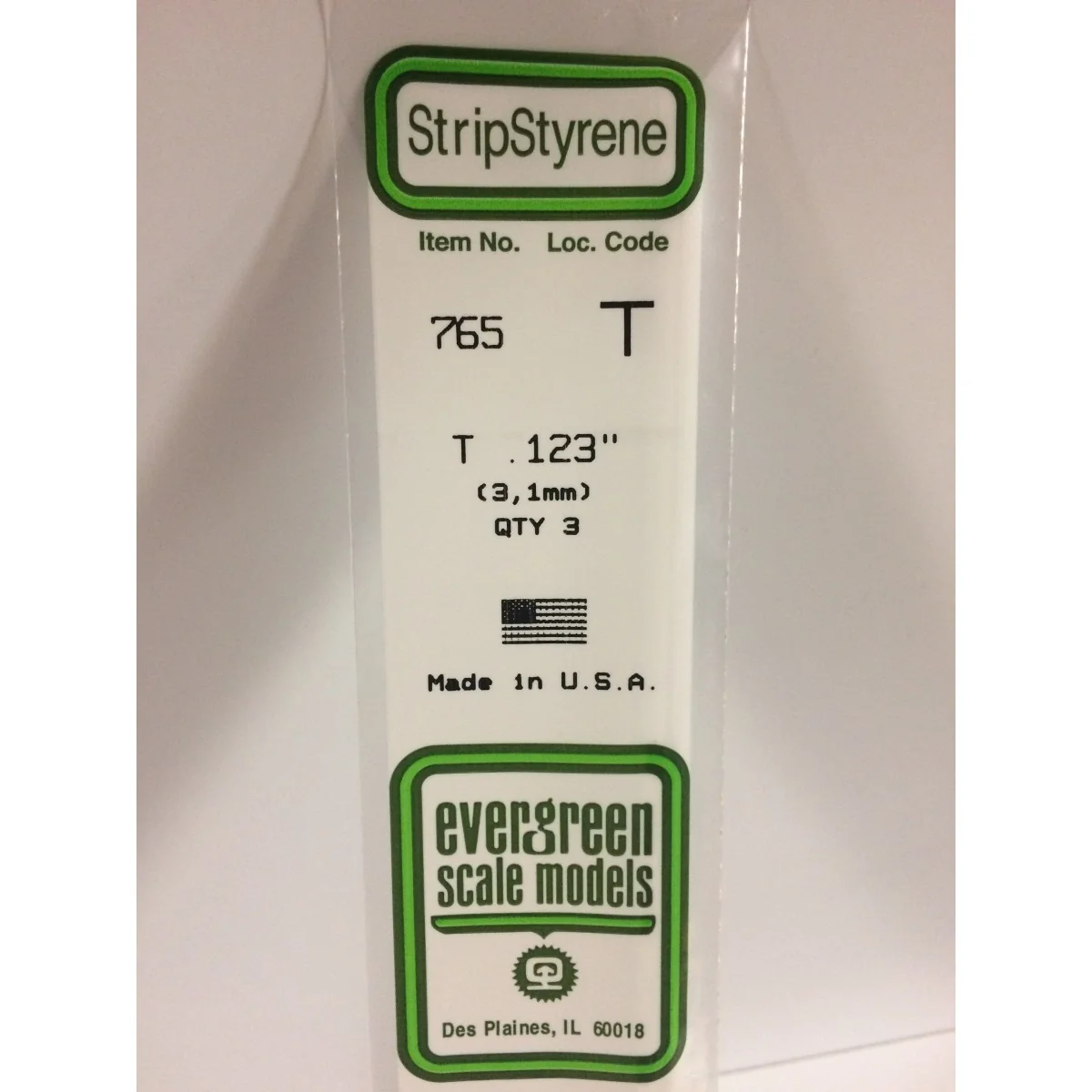 T-profile 3.1x350mm Ref: 765 - Evergreen - S1370765 - S1370765