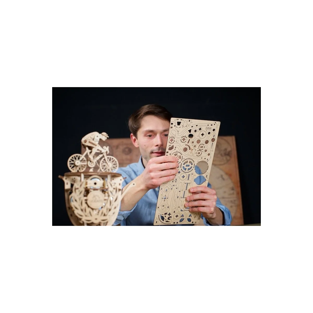 Cyclist Automaton Puzzle 3D wood UGEARS UGEARS UG-70148 - 3 Cyclist Automaton Puzzle 3D wood UGEARS UGEARS UG-70148 - 3