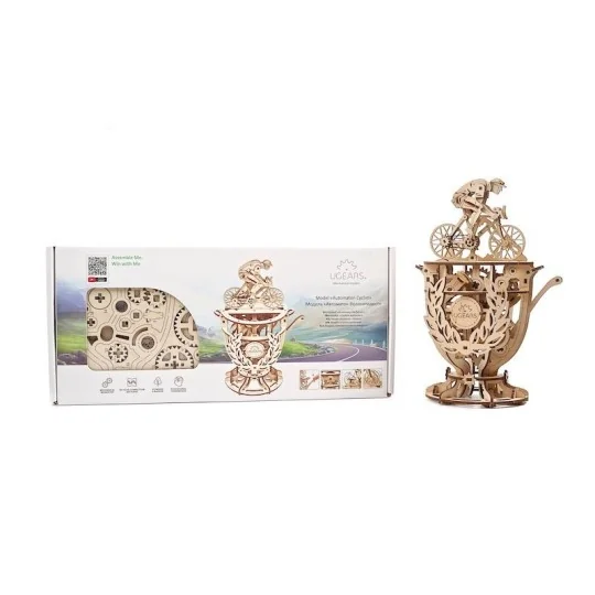 Cyclist Automaton Puzzle 3D wood UGEARS UGEARS UG-70148 - 10 UG-70148-Cyclist Automaton Puzzle 3D wood UGEARS - UG-70148