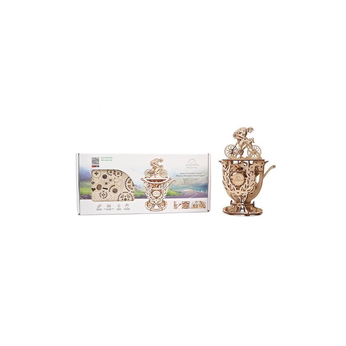 Cyclist Automaton Puzzle 3D wood UGEARS UGEARS UG-70148 - 10 Cyclist Automaton Puzzle 3D wood UGEARS UGEARS UG-70148 - 10