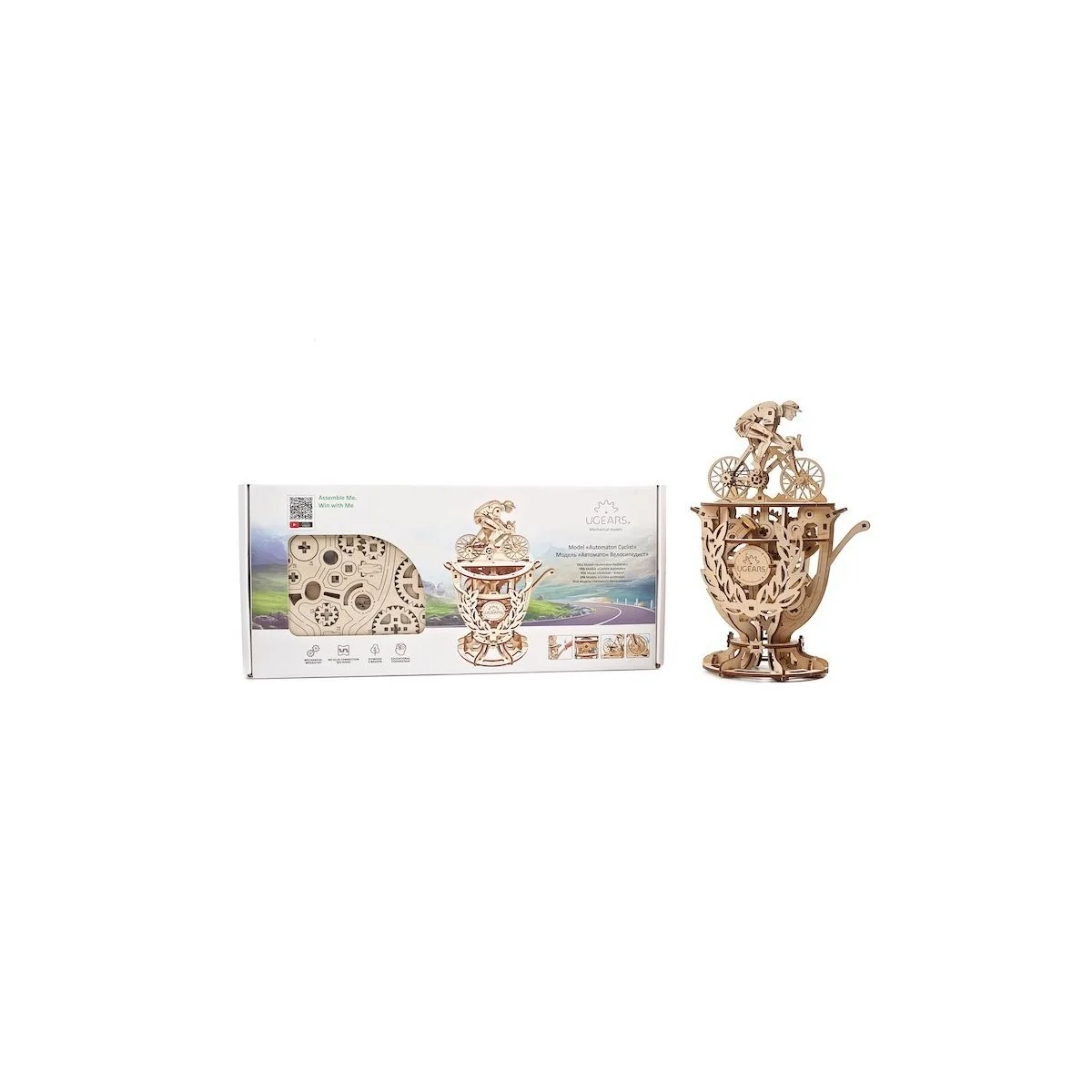Cyclist Automaton Puzzle 3D wood UGEARS UGEARS UG-70148 - 10 Cyclist Automaton Puzzle 3D wood UGEARS UGEARS UG-70148 - 10