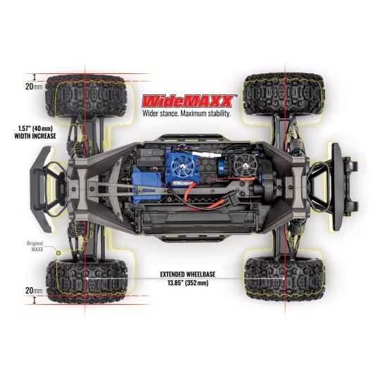 TRX-89086-4-WideMAXX 4S Brushless TQi TSM ID RTR 89086-4 Traxxas - TRX-89086-4
