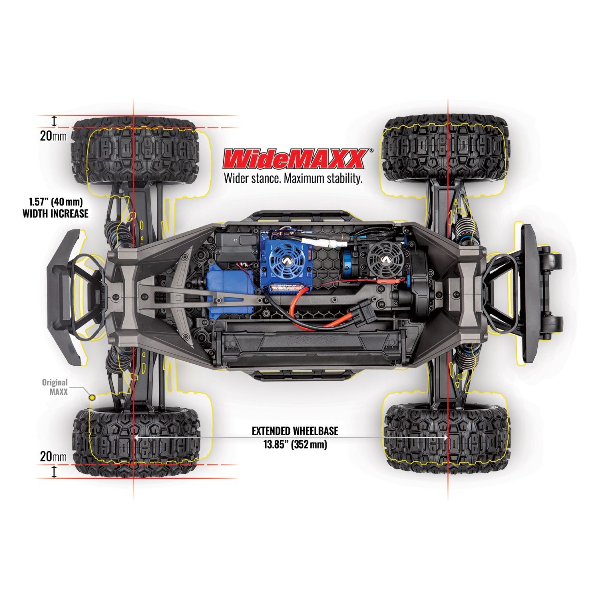 WideMAXX 4S Brushless TQi TSM ID RTR 89086-4 Traxxas Traxxas TRX-89086-4 - 17