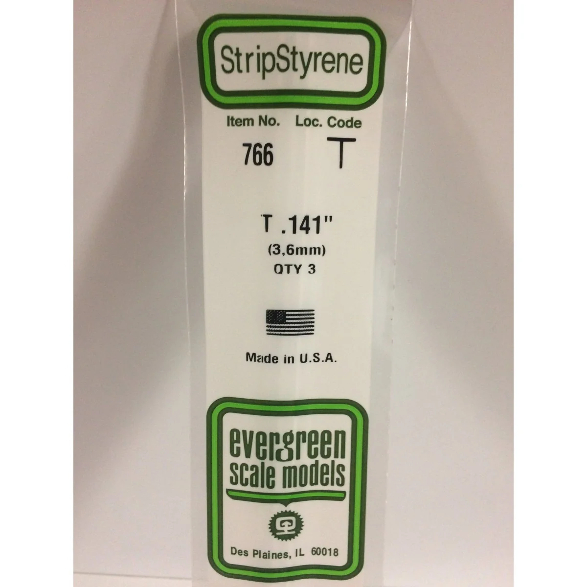 Profile T 3.6x350mm Ref: 766 - Evergreen - S1370766 Profile T 3.6x350mm Ref: 766 - Evergreen - S1370766