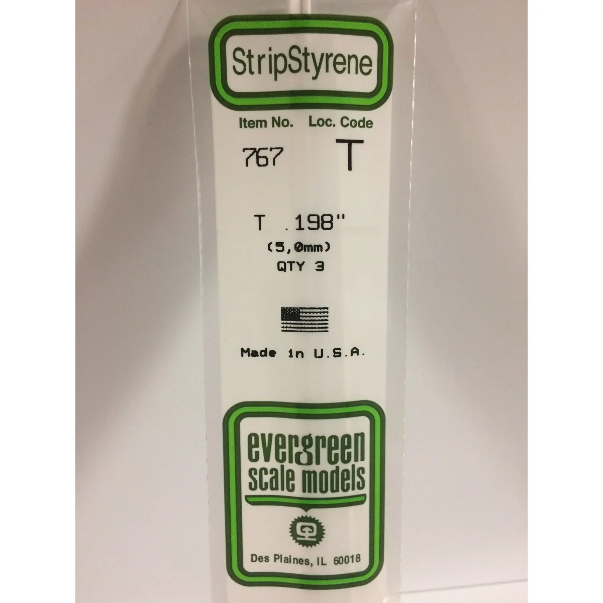 Profile T 5.0x350mm Ref: 767 - Evergreen - S1370767 Profile T 5.0x350mm Ref: 767 - Evergreen - S1370767
