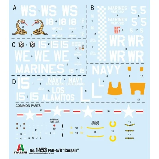 I1453-F4U-4 Corsair Guerre de Corée 1/72 Italeri