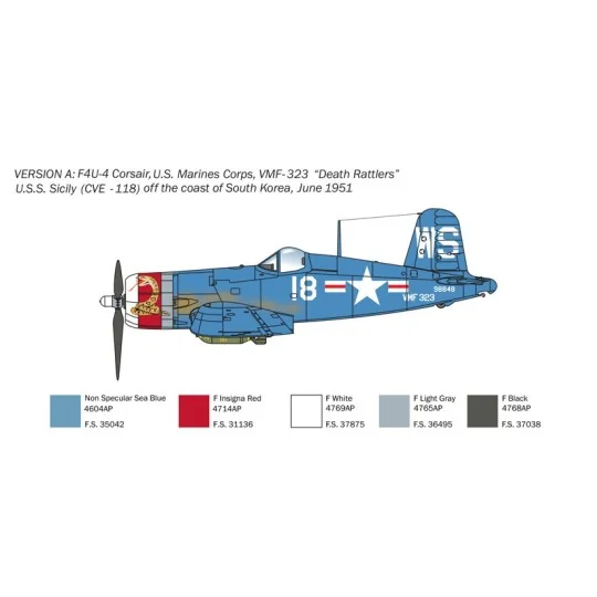 F4U-4 Corsair Korean War 1/72 Italeri Italeri I1453 - 4 I1453-F4U-4 Corsair Korean War 1/72 Italeri - I1453