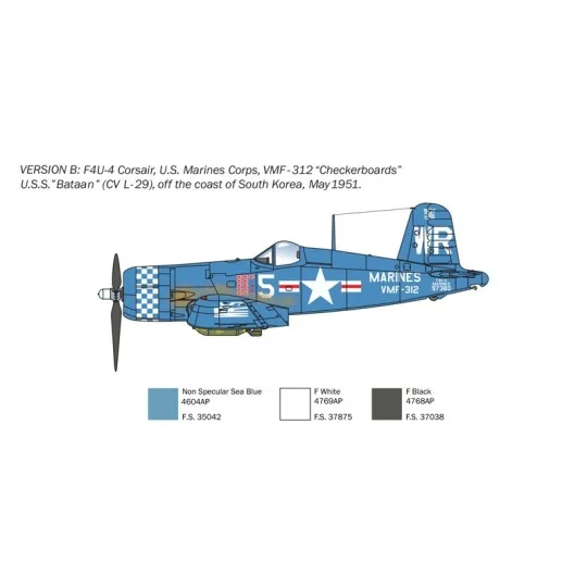I1453-F4U-4 Corsair Guerre de Corée 1/72 Italeri - I1453