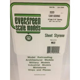 Grooved side plate for N scale wagon, 0.50x0.50x150x300mm Ref: 2020...