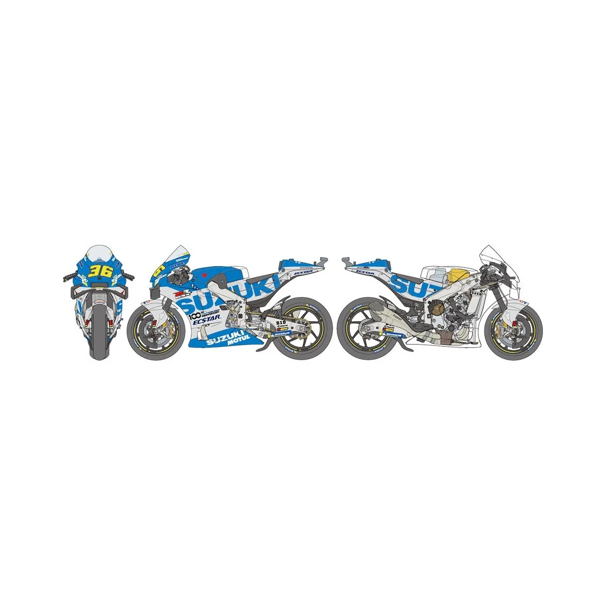 Moto Suzuki Ecstar GSX-RR '20 1/12 Tamiya Tamiya 14139 - 14 Moto Suzuki Ecstar GSX-RR '20 1/12 Tamiya Tamiya 14139 - 14