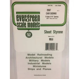 Grooved side plate for O scale wagon 0.50x1.69x150x300mm Ref: 2067 ...
