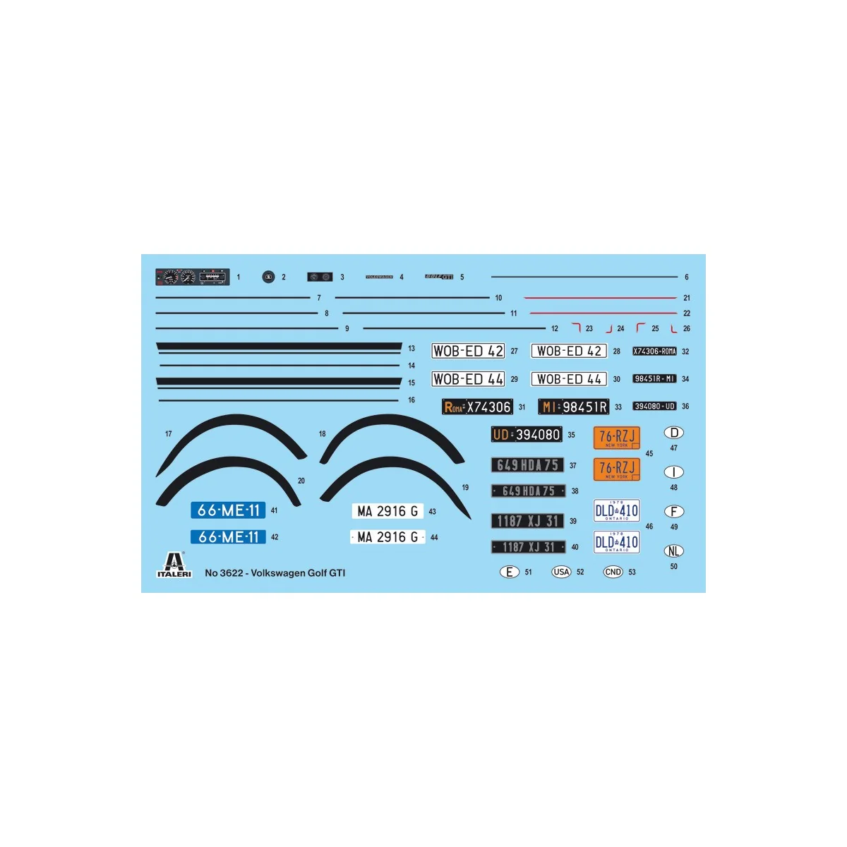 VW Golf GTI 1 Series 1976-78 1/24 Italeri Italeri I3622 - 3