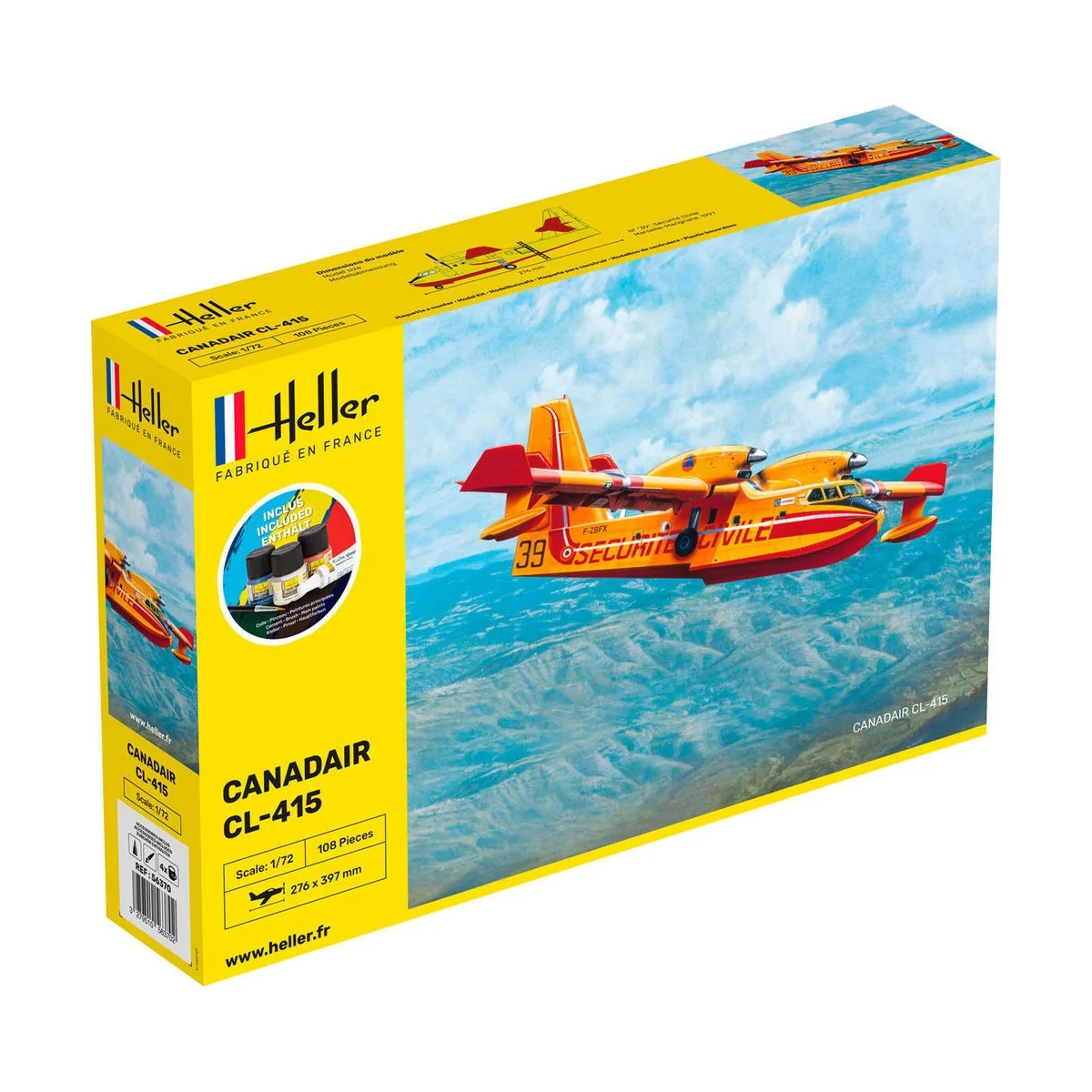 Canadair CL-415 1/72 Heller + glue and paints Heller 56370 - 1 Canadair CL-415 1/72 Heller + glue and paints Heller 56370 - 1