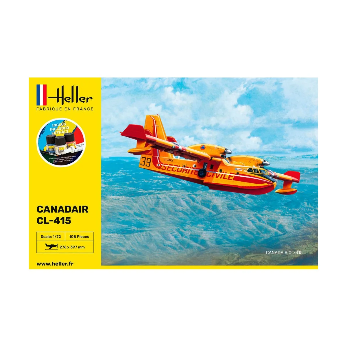 Canadair CL-415 1/72 Heller + glue and paints Heller 56370 - 2 Canadair CL-415 1/72 Heller + glue and paints Heller 56370 - 2