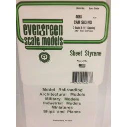 Grooved side plate for O scale wagon 1.0x1.69x150x300mm Ref: 4067 -...