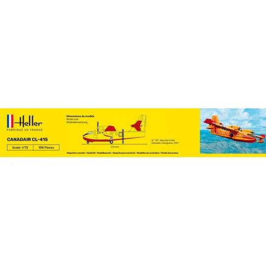 Canadair CL-415 1/72 Heller + glue and paints Heller 56370 - 4 HEL-56370-Canadair CL-415 1/72 Heller + glue and paints - HEL-56370