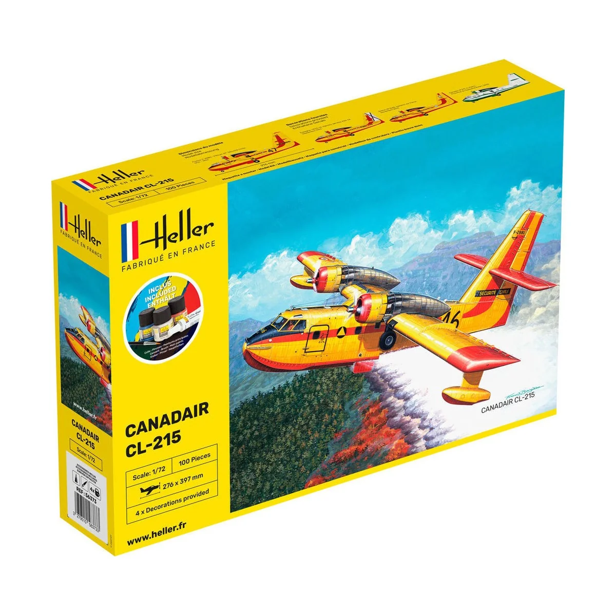 Canadair CL-215 1/72 Heller + glue and paints Heller HEL-56373 - 1 Canadair CL-215 1/72 Heller + glue and paints Heller HEL-56373 - 1
