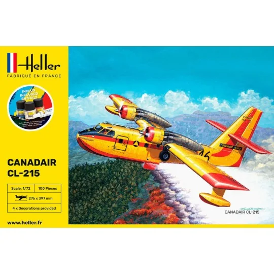 Canadair CL-215 1/72 Heller + glue and paints Heller HEL-56373 - 2 HEL-56373-Canadair CL-215 1/72 Heller + glue and paints - HEL-56373